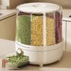 Вращающийся на 360 градусов дозатор для риса, герметичный диспенсер для ведер для сухих зерновых, влагостойкий кухонный контейнер для еды, ящик для хранения