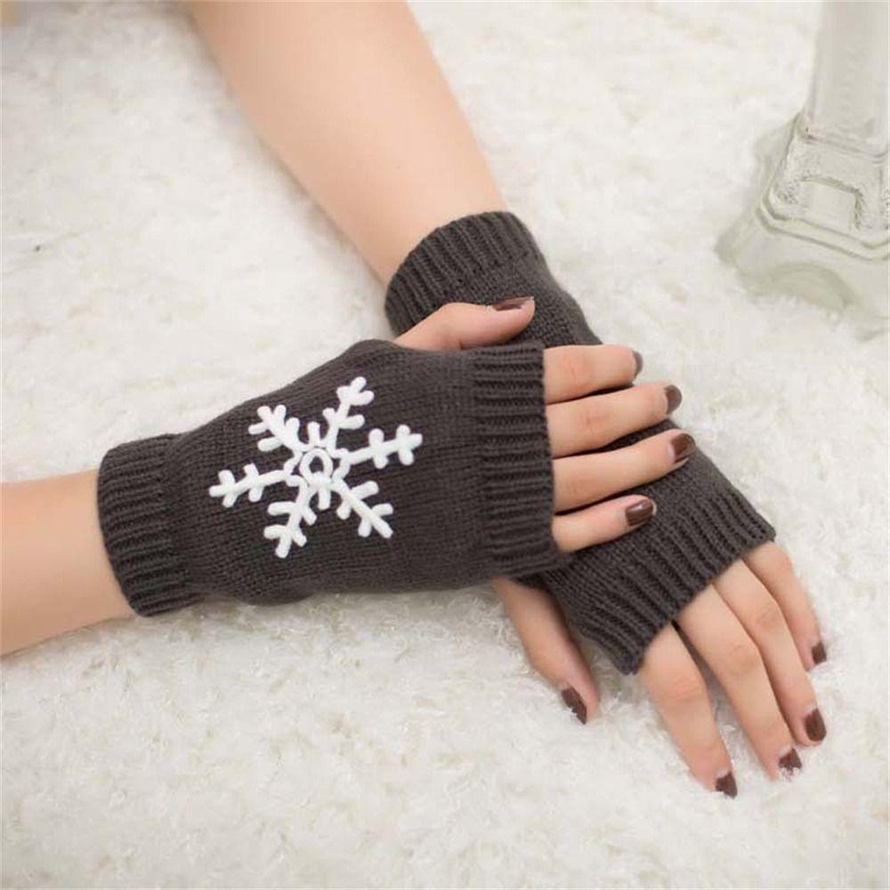 Soft Knitted Gloves Keep Warm Mittens Fashion Half Finger Gloves Men Women