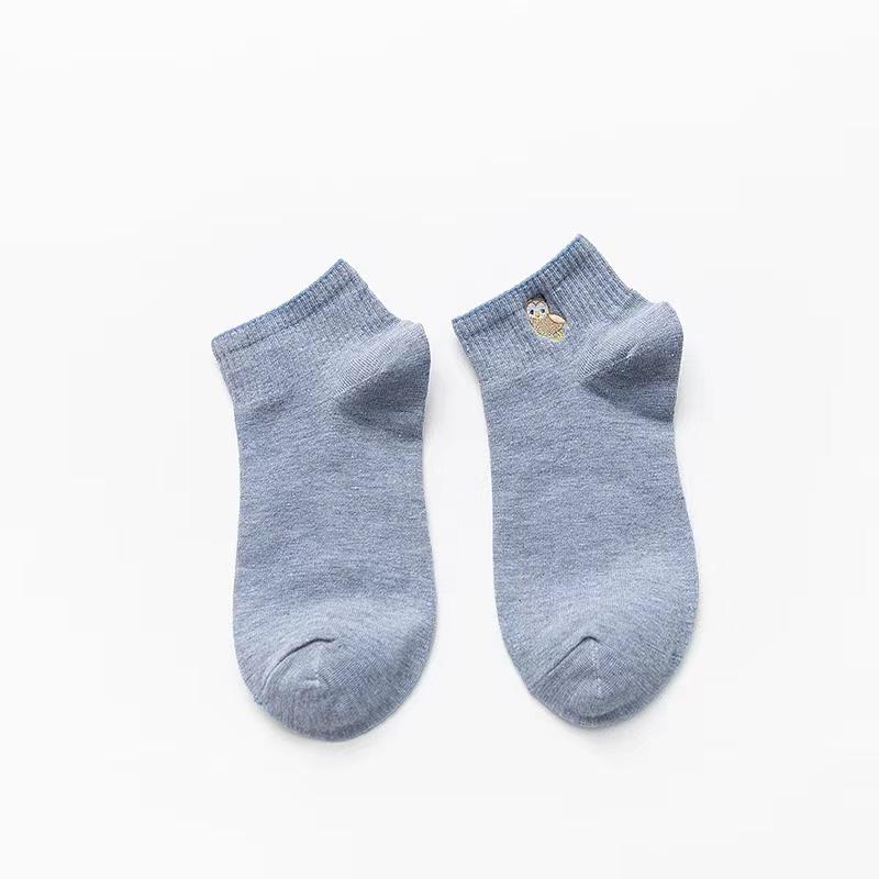 10 пар женских хлопковых носков с вышивкой животных, милые мультяшные узоры, мягкие, удобные, влагоотводящие, дышащие, повседневные носки