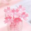 10 Pcs Silicone Pink Creative Cute Cherry Blossoms Flower Stationery Office School Supplies Gift Simulation Gel Pens