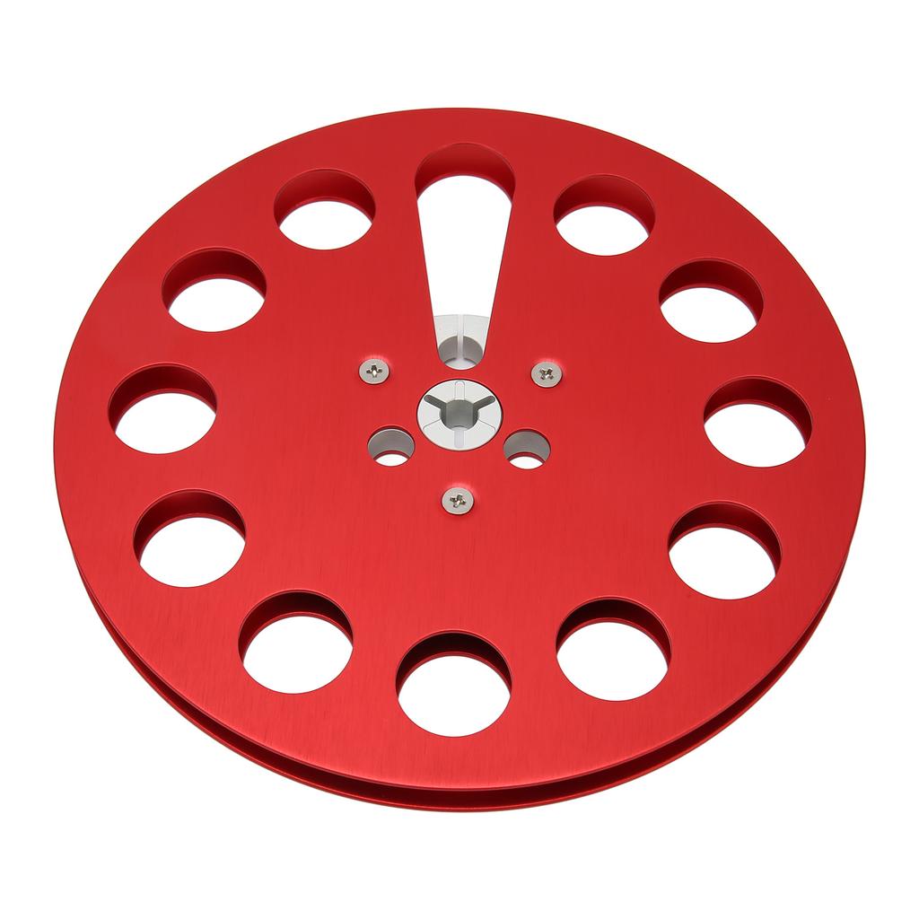 1 4 7 Inch Takeup Reel Universal 11 Holes Wind Resistance Holes Empty Tape Reel for Recording Red