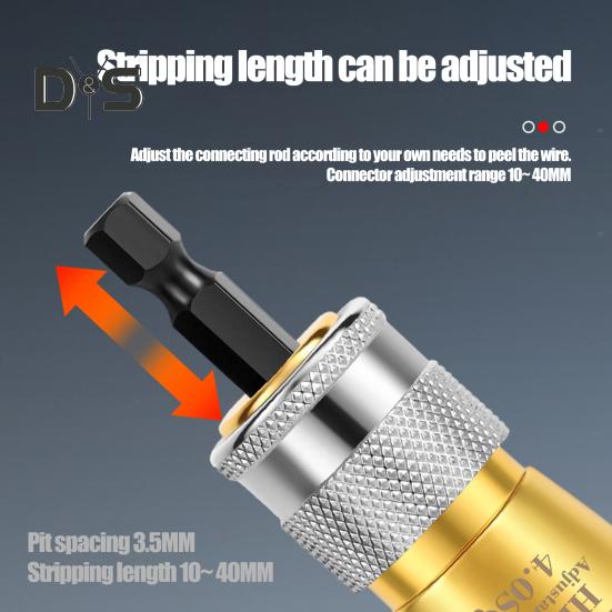 Портативный электрический инструмент для зачистки проводов, универсальный профессиональный инструмент для зачистки кабеля из алюминиевого сплава высокой твердости с гаечным ключом