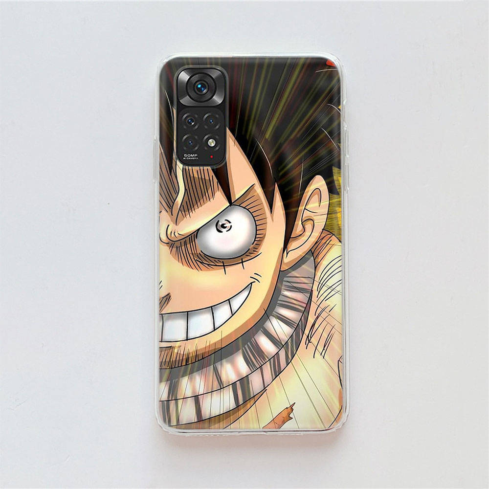 Чехол DT28 One Piece Luffy для Samsung A04 A14 A23 A34 A54 M23 M33 M52 M53 Realme 10 9 C30S C35 C55 VIVO Y02S Y21 Y33S Y51 X80 Pro Прозрачная крышка