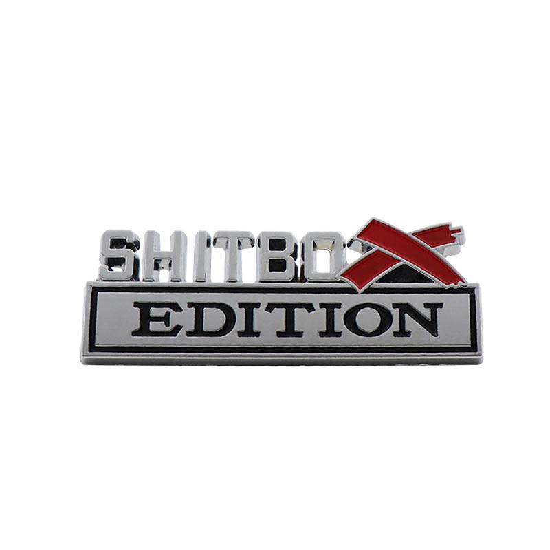 3D Стайлинг автомобиля SHITBOX EDITION для решетки радиатора, крыла, багажника, заднего капота, табличка с названием, наклейка, эмблема, значок