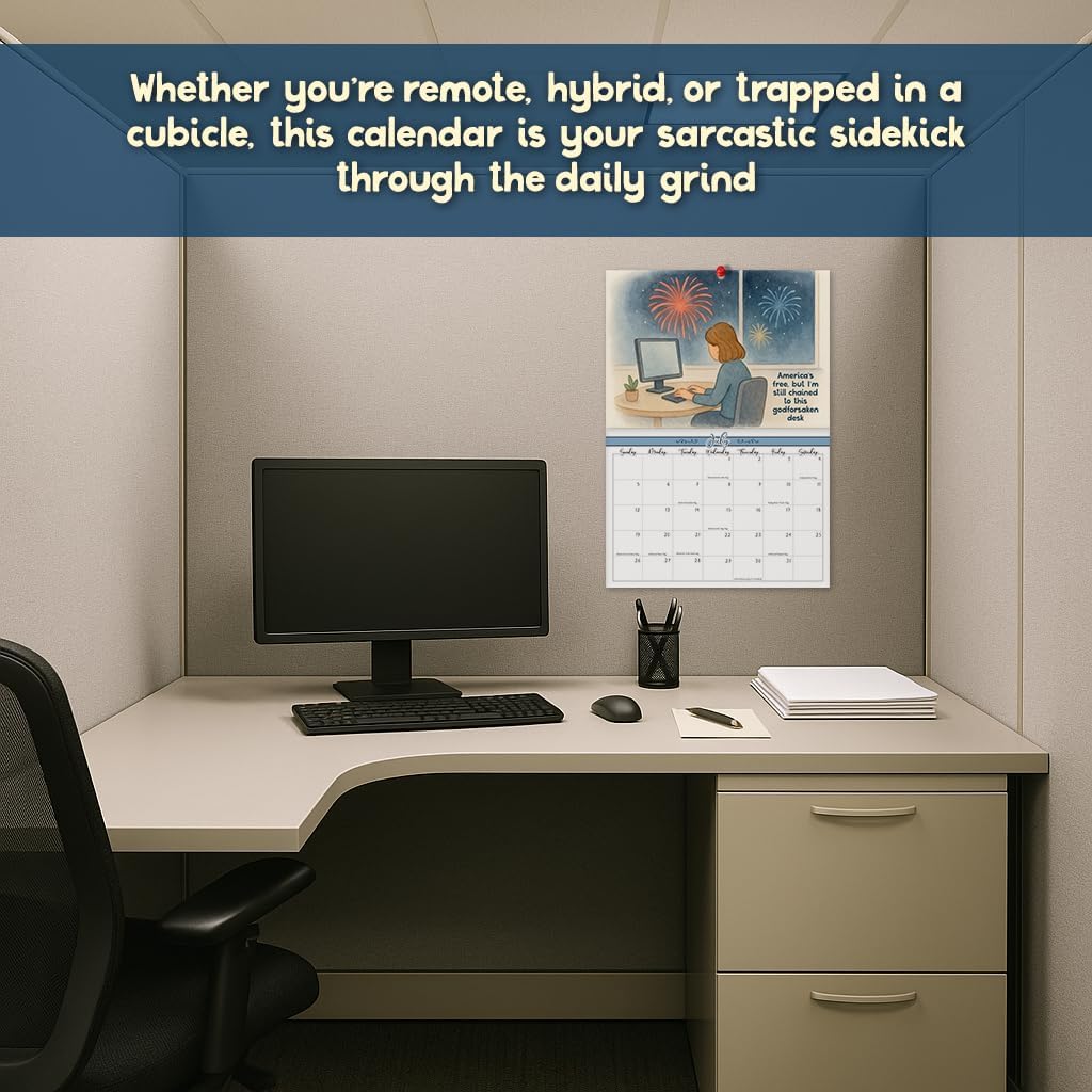 Meetings That Could’ve Been Emails: 2026 Wall Calendar | Sarcastic Funny Office Work Humor Swear Calendar 12"x8"