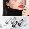 S925 Sterling Silver Minimalist Black Stud Earrings for Men & Women – Trendy, Niche Style