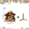 2D Flat Christmas Nativity Wooden Ornament Christian Nativity Family Wood Plaque  Office