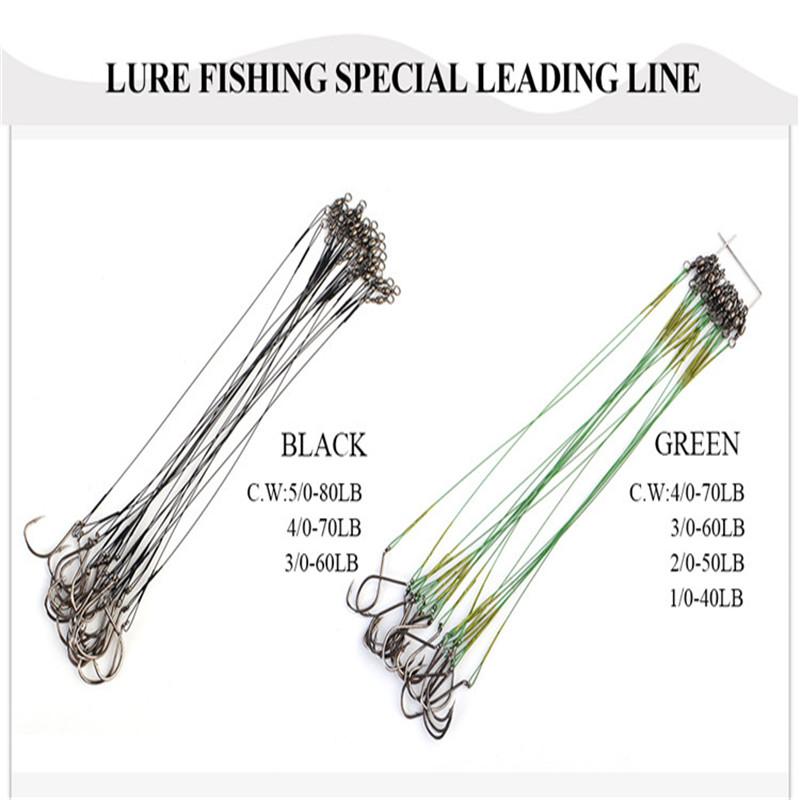 20 шт., 20 см, анти-укусная веревка для рыбалки, 40–80 фунтов, с аксессуарами для спиннинговой приманки для щуки и окуня