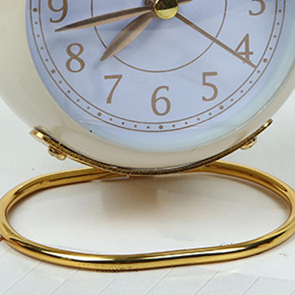 Простой металлический будильник на батарейках, бесшумный будильник, настольные маленькие часы для студенческого общежития