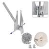 10 Lbs Steel Slide Anchor Hot-Dipped Anchor Kit Chain&Rope Set Silver For Boat
