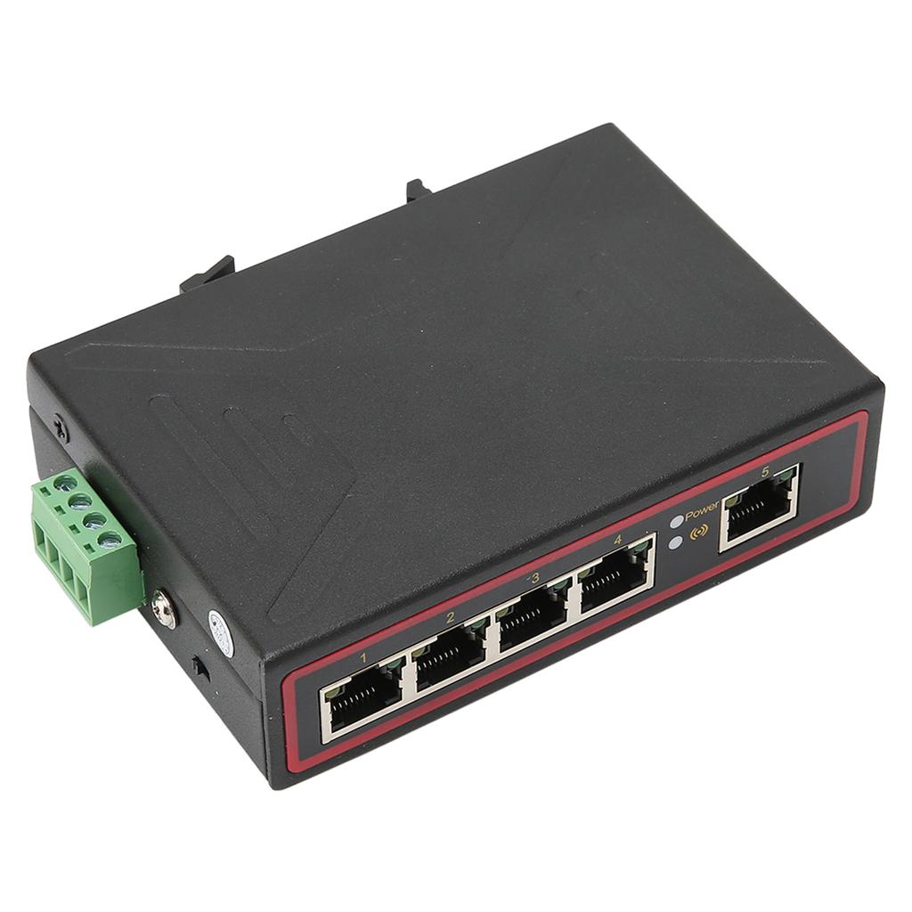 5-портовый коммутатор Ethernet на DIN-рейку, монтаж на DIN-рейку, промышленный дизайн, резервное питание, быстрый