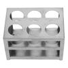 Test Tube Holder 304 Stainless Steel 6 Hole 3 Layer Laboratory Stand Rack for 32mm Tubes