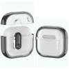 Для AirPods 4 с кейсом ANC Прозрачный Электроокрашенный TPU PC Чехол для наушников с застежкой-защелкой / Карабином
