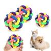 Pet Toy Dog Colorful Bell Chew Ball Squeaky Sound Cat Dog Interactive Toy Pet Outdoor Training Supplies