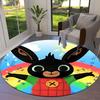 Bing Round Area Rug,Carpet Rug for Living Room Bedroom Sofa Playroom Decor,Non-slip Floor Mat