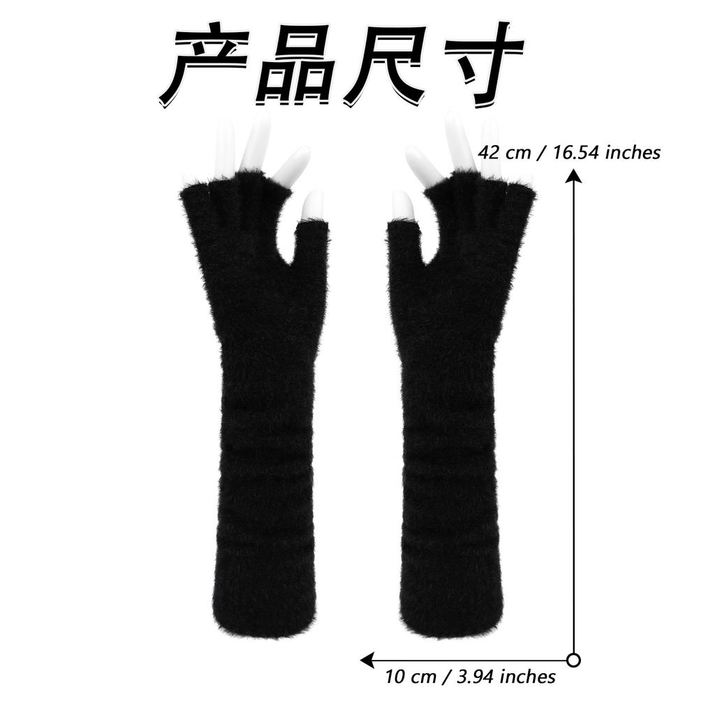 Halloween silicone meat pad long half-finger gloves long iron claw animal claw gloves cos devil ghost claw props