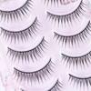 Korean Style Hard Stem Wet Tip False Eyelashes Natural Voluminous Full Strip Lash Effect for Kpop Makeup