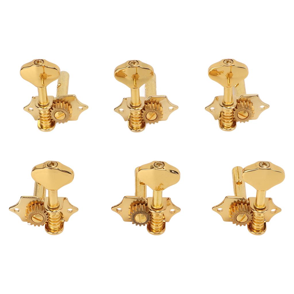 6 шт. Колки для настройки гитарных струн Металлические Открытые Колки Ключи Головки машинок Комплект для Акустической Электрогитары