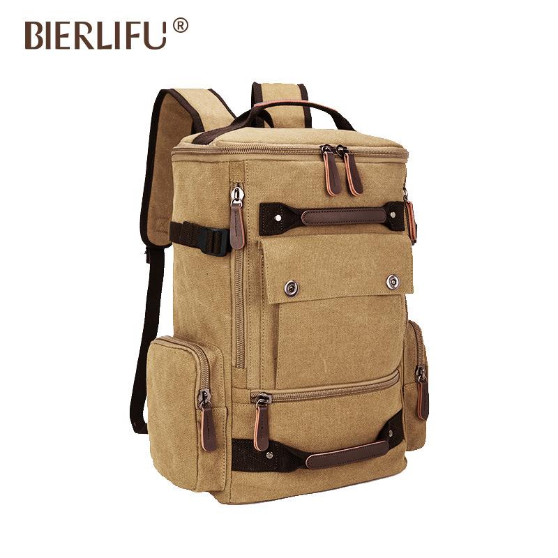 Винтажные износостойкие 16 A промытые холщовые мужские рюкзаки для скалолазания, походов, путешествий, портативные многофункциональные многослойные мужские сумки