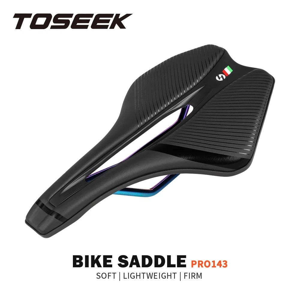 TOSEEK Racing Bicycle Saddle Training Grade Man Road Tt TimeTrial Triathlon Bike Lightweight Cushion Seat PRO143