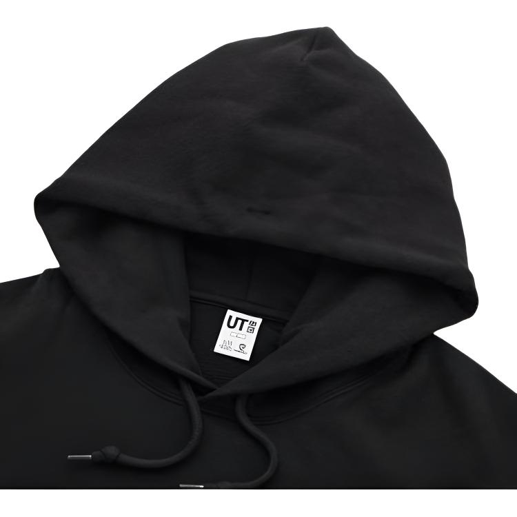 Uniqlo X Warner Bros Однотонная приталенная толстовка-худи Унисекс худи Черный 431824-09