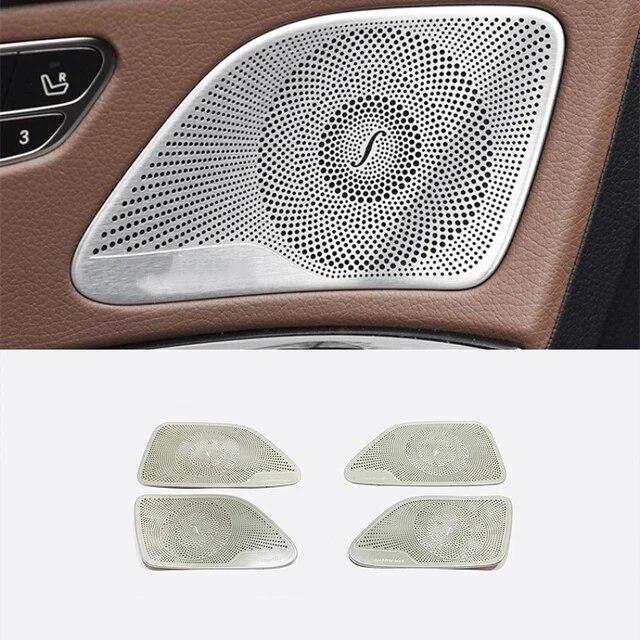 For Mercedes Benz S Class S320 S350 W222 2014 - For Stainless Car Door Inner Speaker Audio Horn Cover Trim Accessories