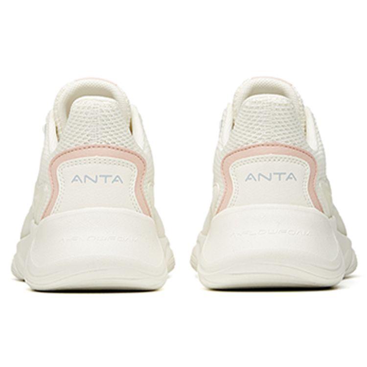 Anta Легкие амортизирующие нескользящие сбалансированные низкие повседневные туфли женские кроссовки белые серые 922115533-2