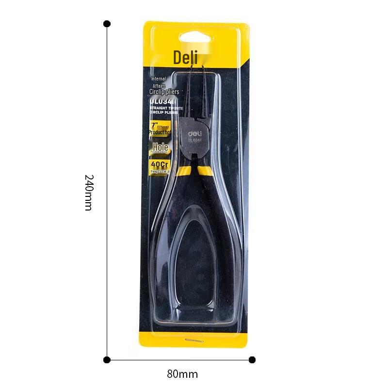 Плоскогубцы для внутренних стопорных колец Deli Tools