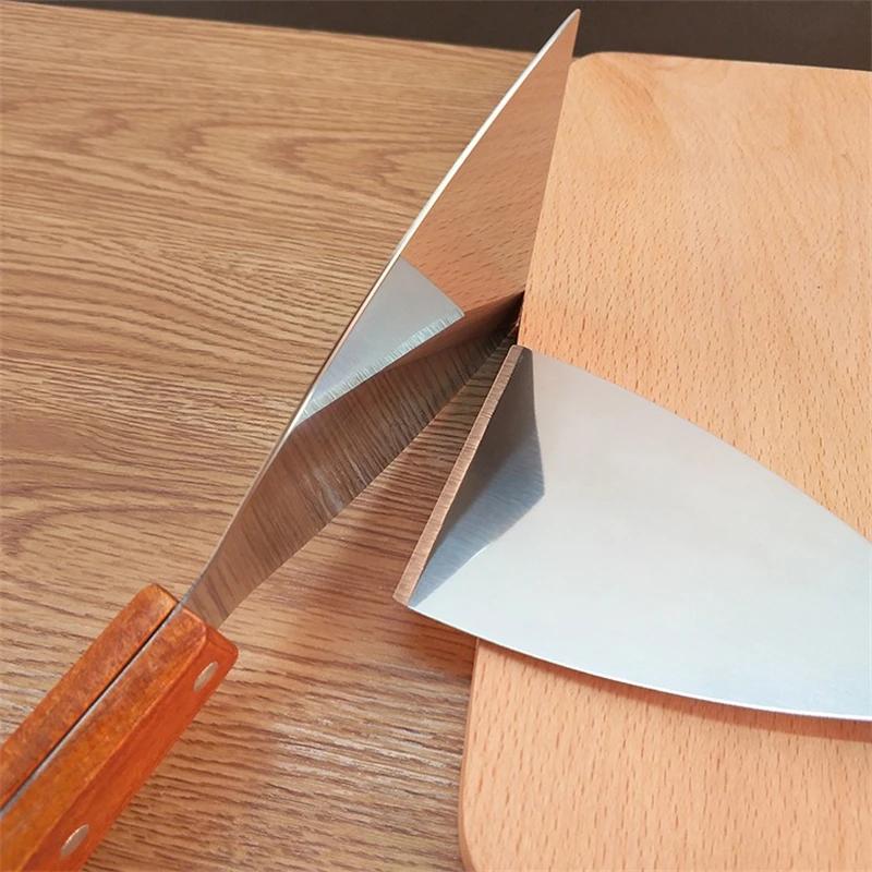 Лопатка для блинов из нержавеющей стали, совок с деревянной ручкой, столовые приборы, кухонные принадлежности, инструменты для выпечки, кондитерские изделия, кухонные принадлежности