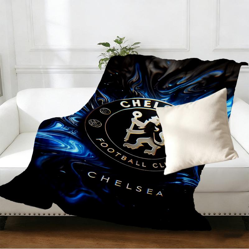 Плед Chelsea F.C. - Мягкий и Удобный, для Спальни, Путешествий, Дивана, Домашнего Декора - Подарок на День Рождения, Рождество для Друга