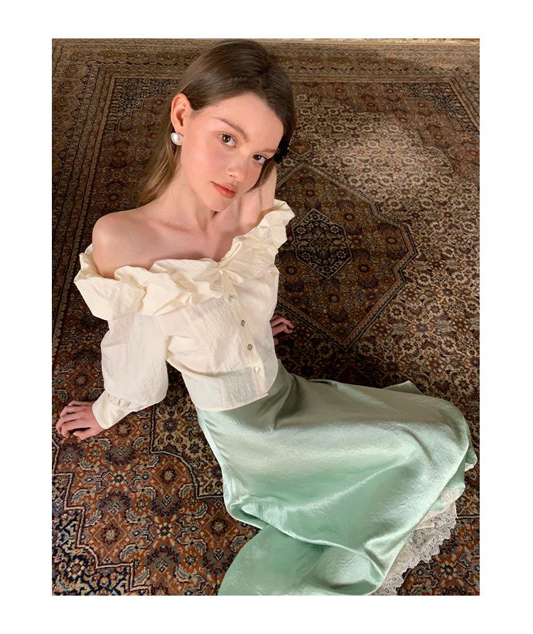 Интерпретируйте красоту элегантной французской атласной миди-юбки для женщин - Коллекция весна 2025 C3582