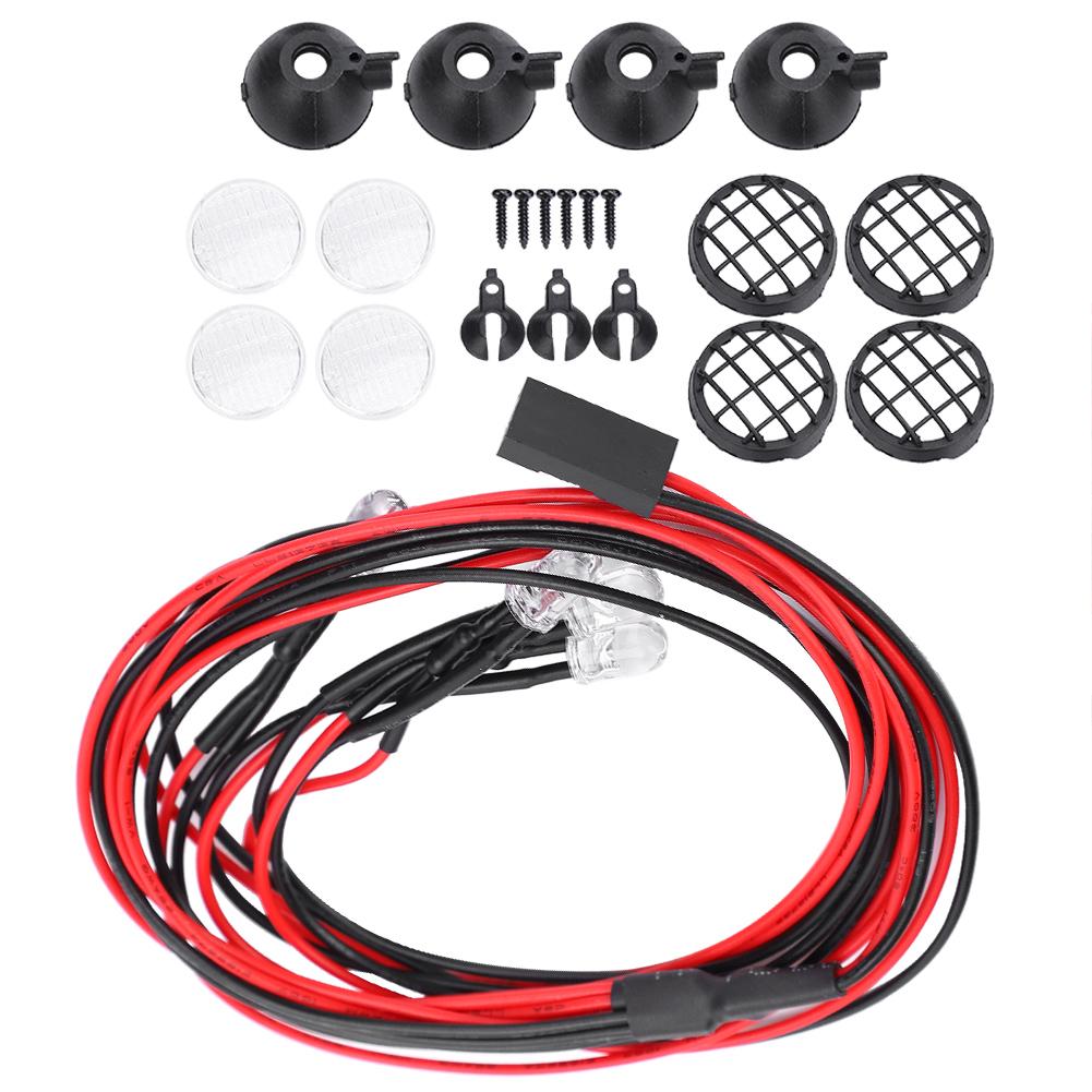 Universal LED Light with Lampshade for TRXAAXS TRX4 SCX10 D90 1 10 RC Crawler CarRound