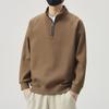 High-End Semi-Zipper Men'S Sweater, Autumn Loose Trendy Brand Pullover, College Student Stand-Up Collar Base