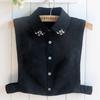 Fashion Fake Collar Shirt Shirt Collar Rhinestone Pearl Fake Collar Vintage Diamond Half Collar