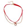 Velvet Christmas Wreath Necklace: Creative Multilayer Clavicle Chain Jewelry