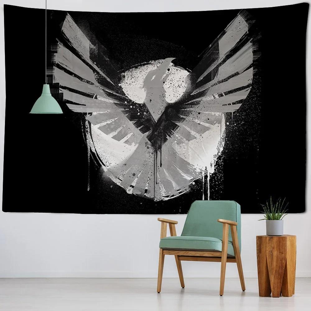 Декоративный гобелен Flame Bird для офиса, гостиной, домашнего настенного гобелена