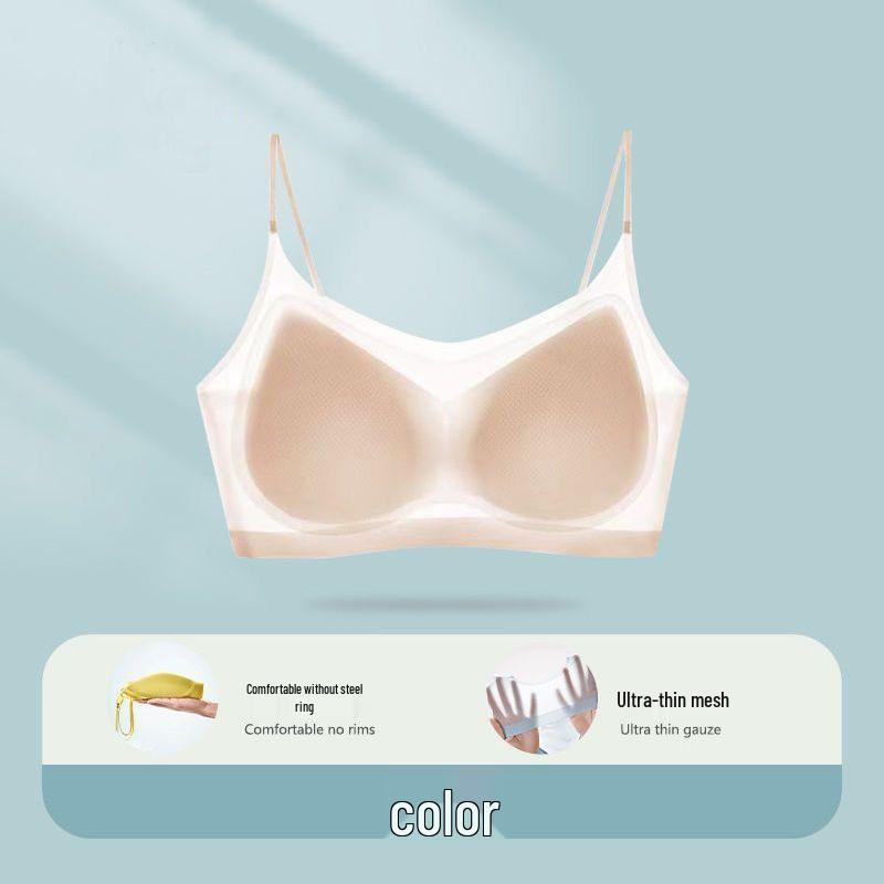 Ultrathin Ice Silk Seamless Sports Bra - Women's Lightweight, Breathable, Small Chest Support