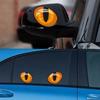 2Pcs 3D Funny Cat Eyes Car Sticker Cute Simulation Reflective Auto Decal Rearview Mirror Window Cover Decoration Exterior Accessories