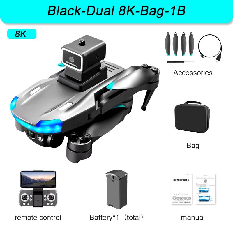 Новый S138 RC Drone ESC HD Dual Camera Wifi FPV Obstacle Avoiding Wireless Motor Складной Quadcopter Gift Toys