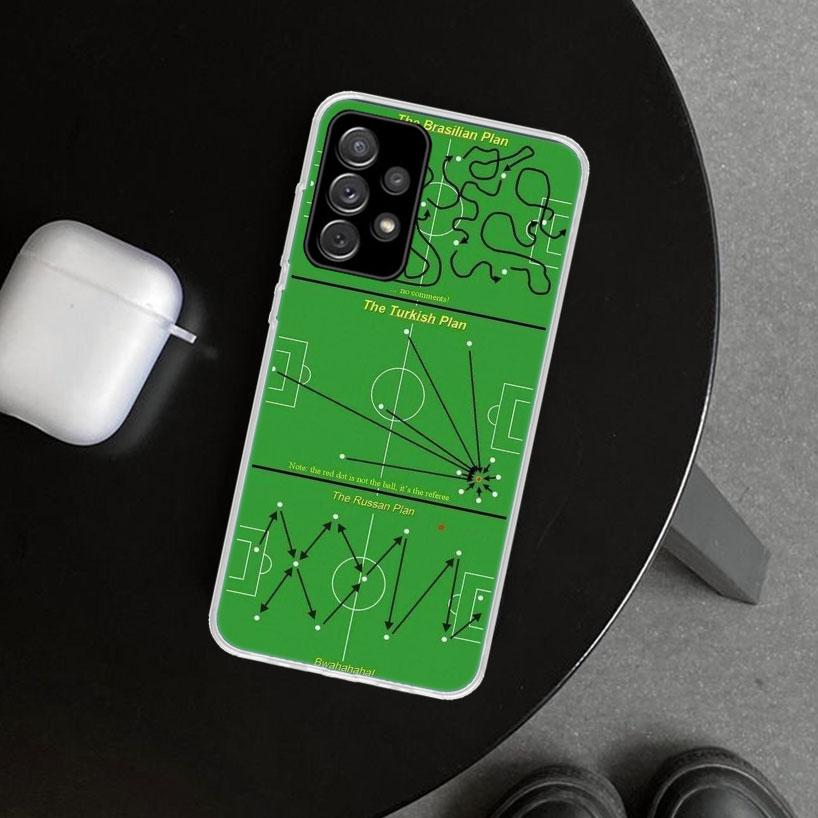 Чехол для телефона Football Soccer Tactics Time для Samsung Galaxy A12 A22 A32 A52 A72 A02S A51 A50S A31 A20S A10S Note 20 Ultra 1
