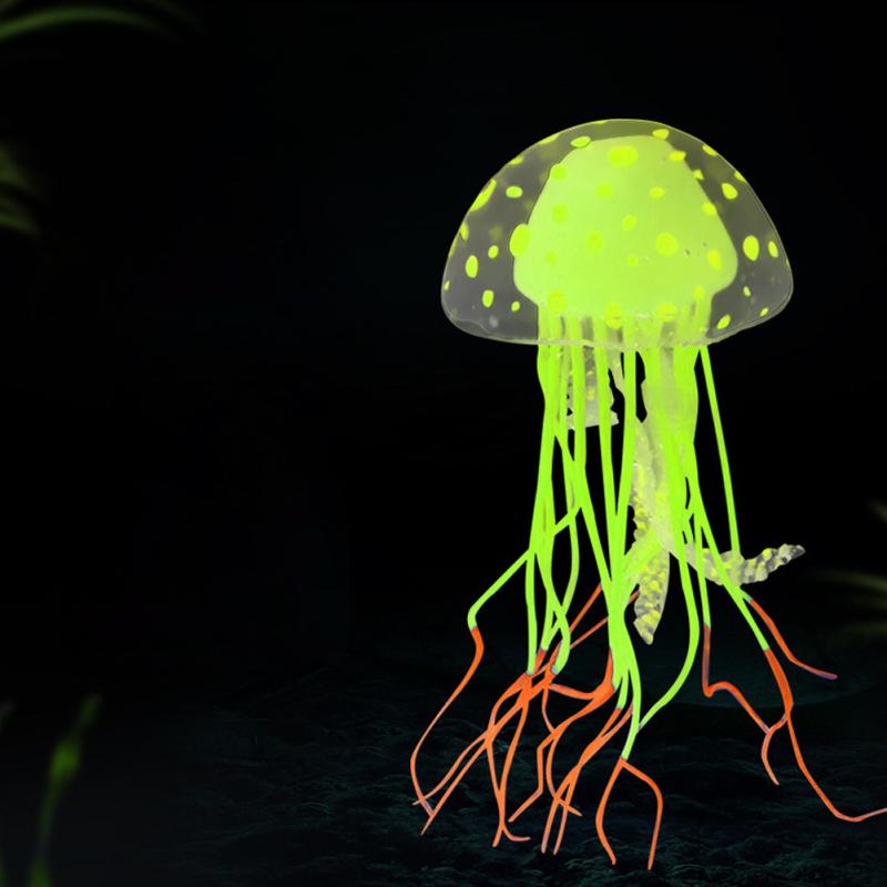 Новый! Силиконовые светящиеся медузы флуоресцентные искусственные медузы украшения для аквариума ландшафтный дизайн