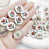Metal Button Tulip Flower Alloy Hand Sewn Button Sweater Knitted Cardigan Shirt Decorative Button