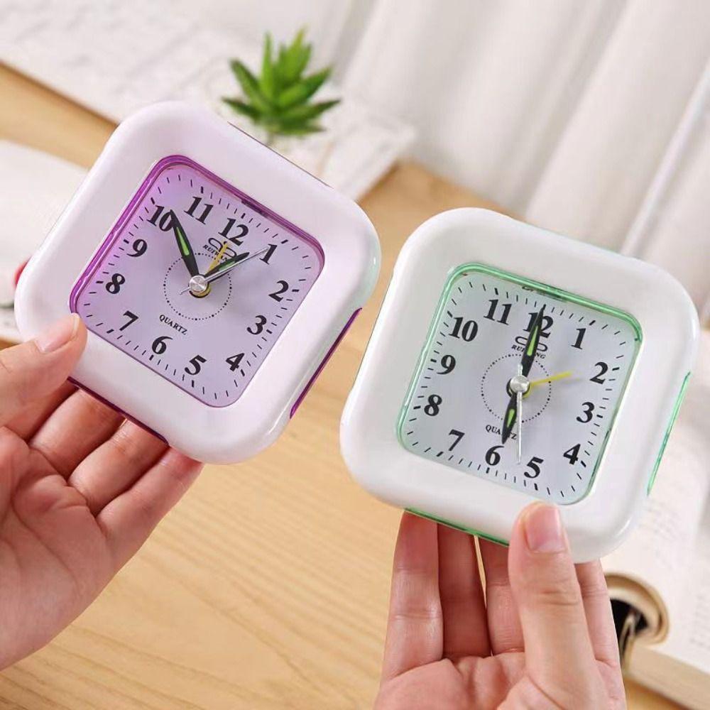Cute Small Table Clock Simple Bedside Clock Creative Lazy Alarm Clock Students