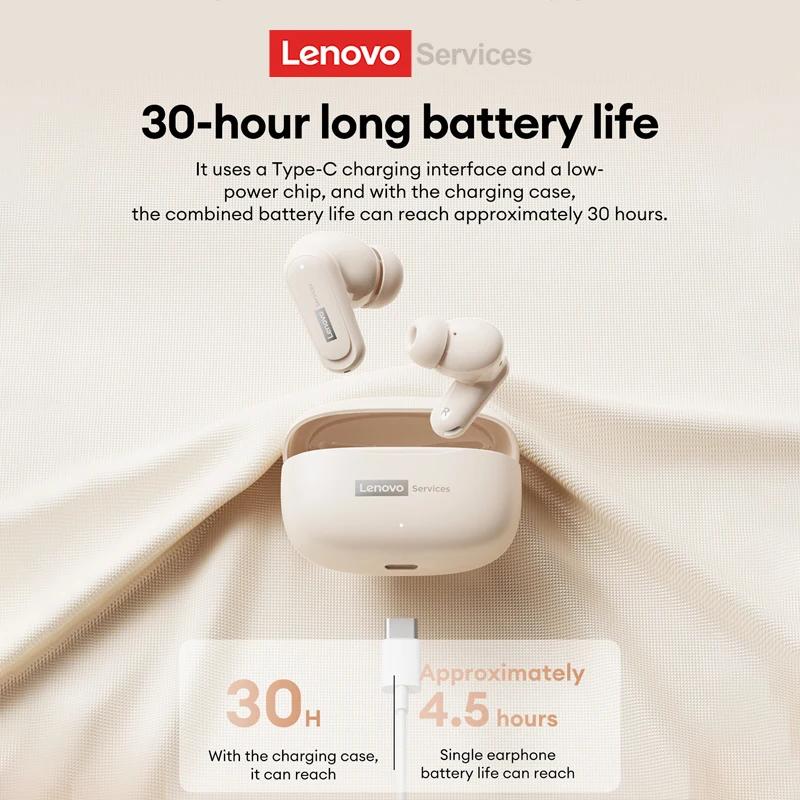 Оригинальные беспроводные наушники Lenovo LE260 In-Ear Bluetooth 6.0 Игровые наушники с ультранизкой задержкой TWS Наушники с чистым звуком ENC Шумоподавление