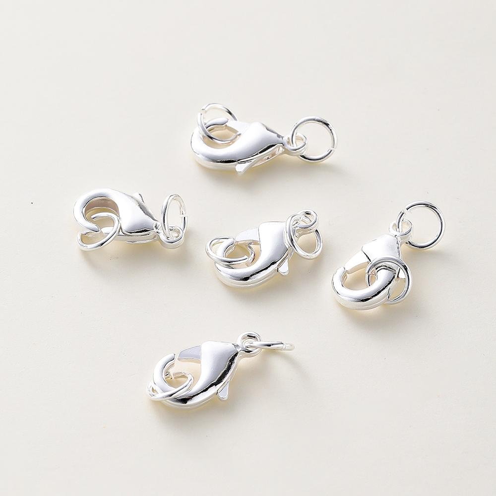 10pcs/lot 14K 18K Gold Lobster Clasps With Jump Ring Necklace Bracelet Extender Chain Connectors For DIY Jewelry Making Findings