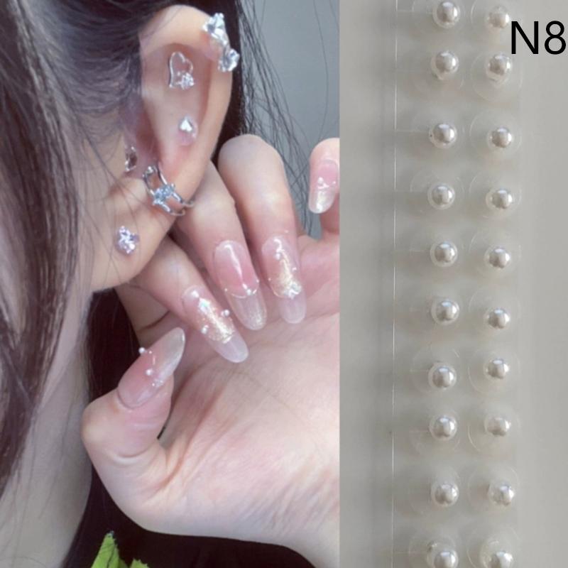 20 Patches Heart Butterfly Bow Rhinestone Ear Point Stickers Ear Pressure Stick Acupuncture Magnetic Beads Auricular Ear Sticker