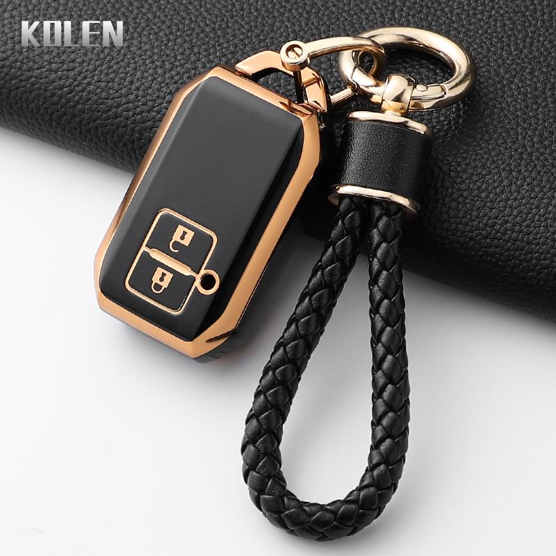 Fashion Tpu Car Remote Key Case Cover For Suzuki Ertiga Swift Wagon R 2 Button Protected Keychain Shell Fob Accessories
