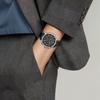 Tissot Кварцевый механизм 100м Водонепроницаемость Мужские часы 45мм Черный циферблат Стальной корпус часов Ремешок из натуральной кожи T116.617.16.062.00
