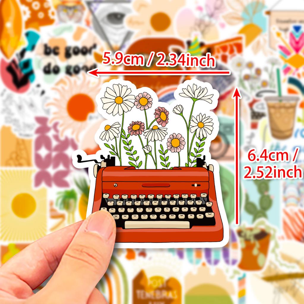 50 BOHO Style Stickers New Style Artist Bohemia Creative Notes Suitcase