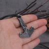 1pcs Thor's Hammer Mjolnir Pendant Necklace Viking Scandinavian Norse Viking Necklace with Cotton Chain